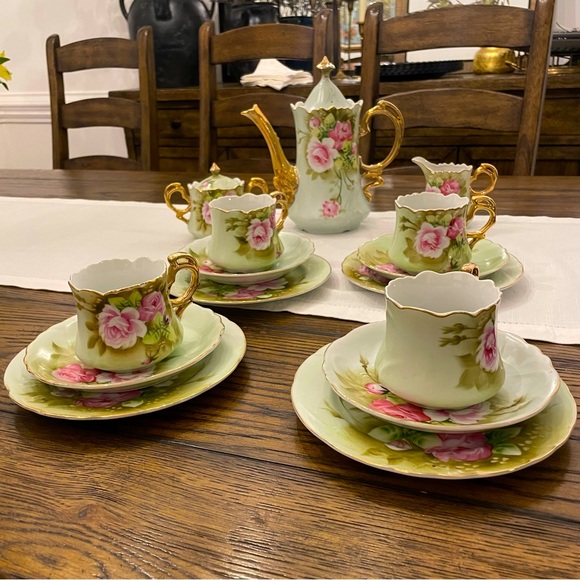 Lefton | Dining | Vtg Lefton China Hand Painted In Japan 7ps Tea Coffee ...
